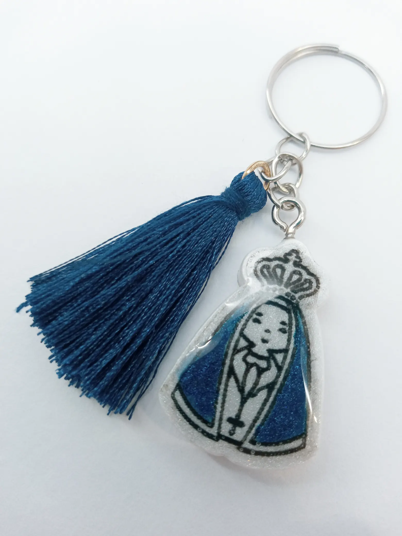 Chaveiro Mini Nossa Senhora Aparecida em Resina Epóxi – Personalizável