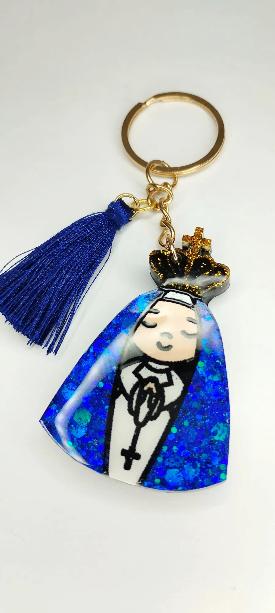 Chaveiro Nossa Senhora Aparecida em Resina Epóxi Personalizável