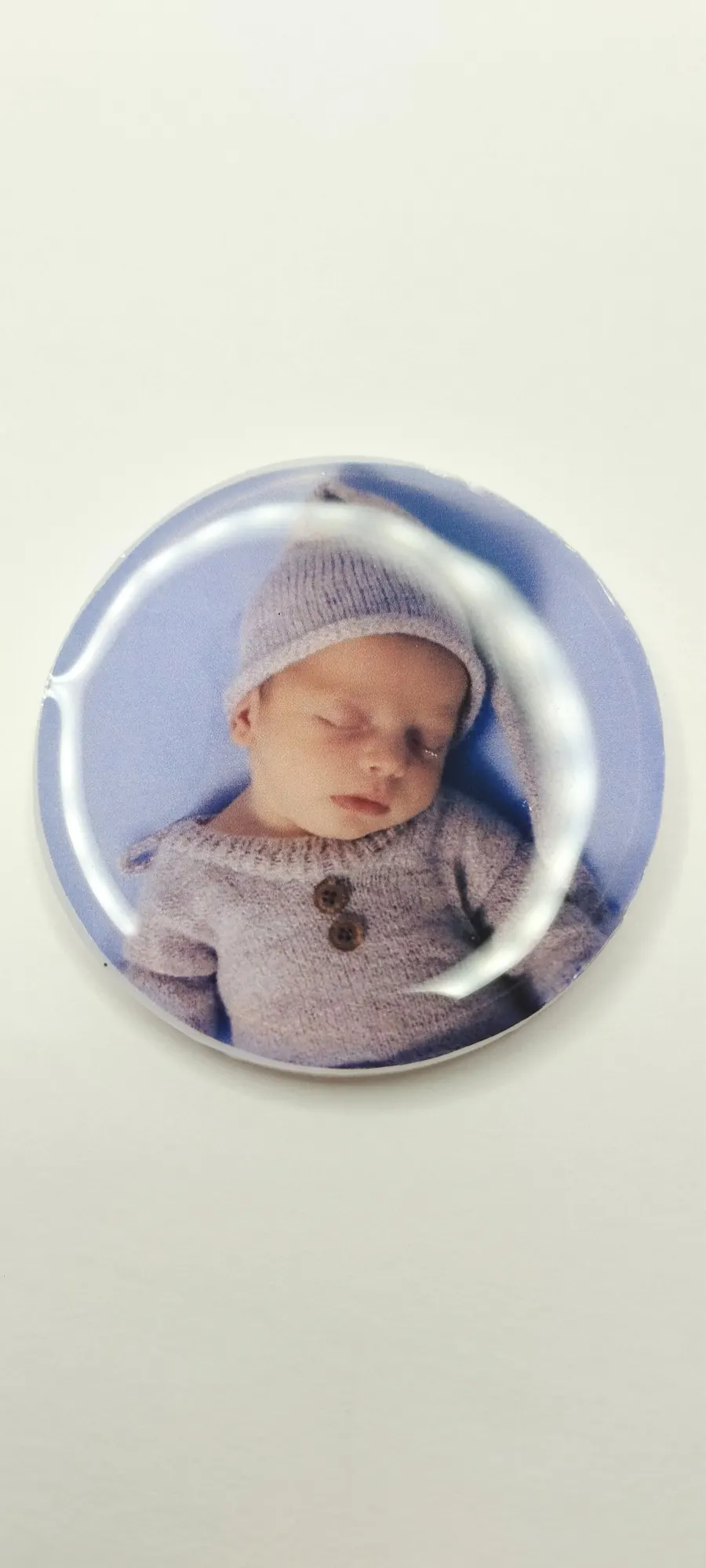 Ímã de Geladeira Redondo em Resina Epóxi Personalizável